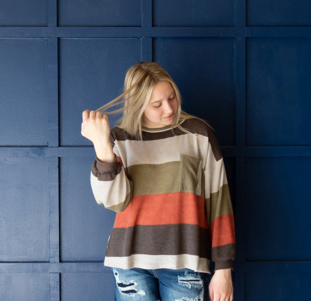 Oversized Striped Top