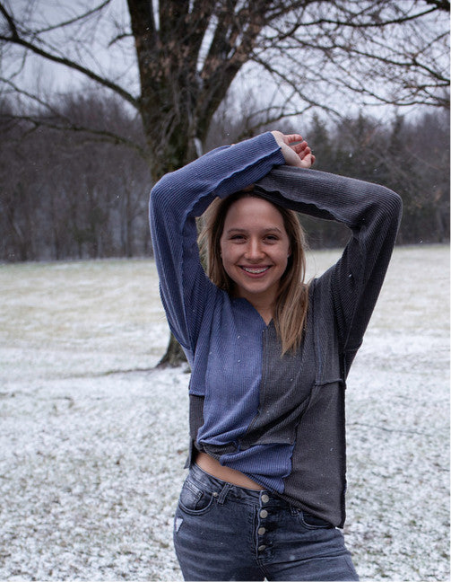 Cozy Winter Blues Top
