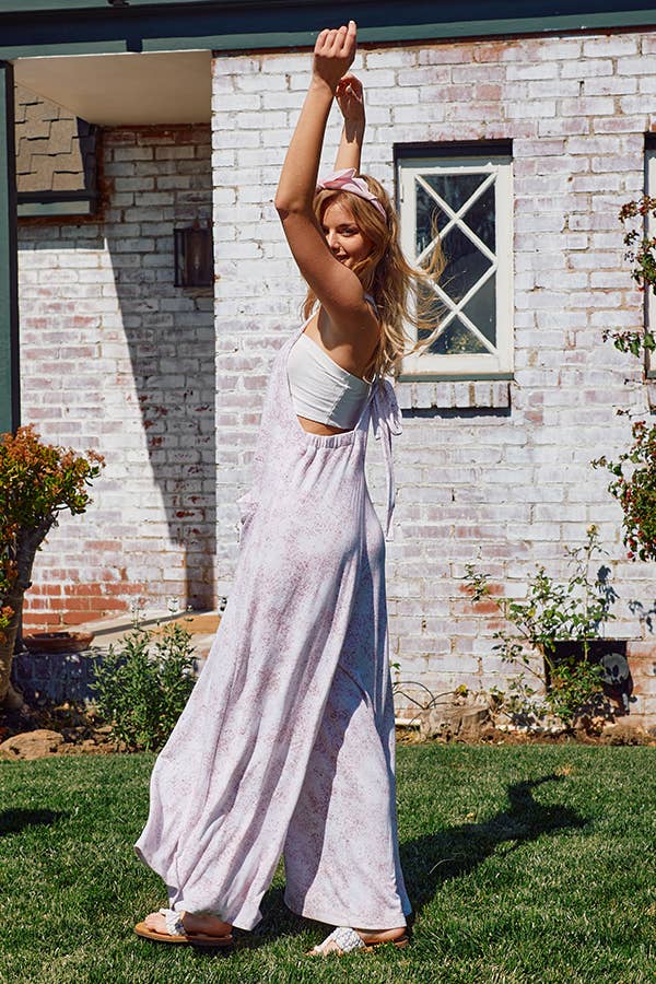 Drawstring Tie Jumpsuit With Pockets