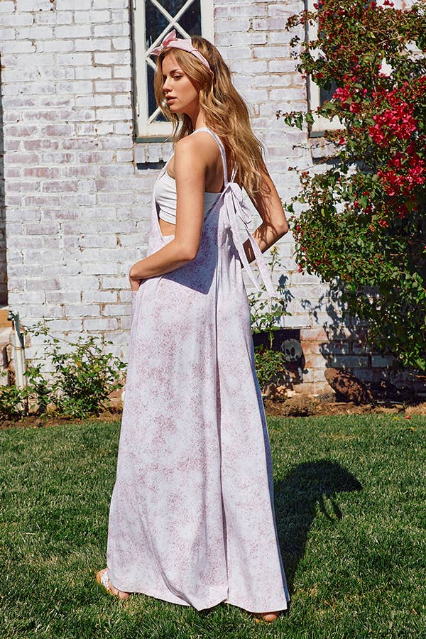 Drawstring Tie Jumpsuit With Pockets