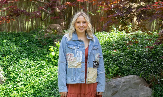 Abstract Denim Jacket