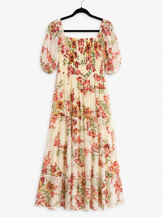 Floral Tiered Maxi Dress