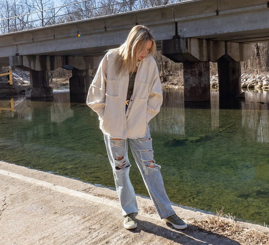 "Ivory Tower" Oversized Jacket