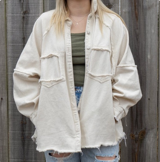 "Ivory Tower" Oversized Jacket