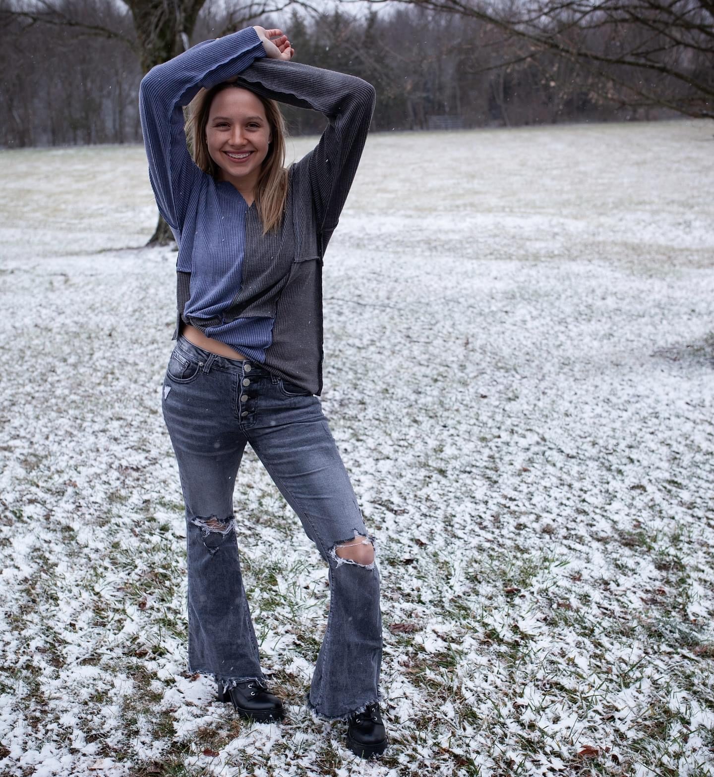 Cozy Winter Blues Top