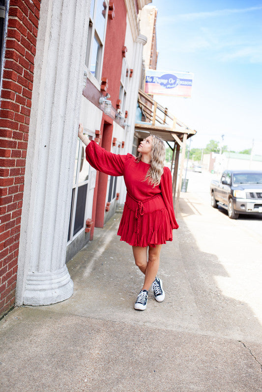 Tying Ruffle Dress