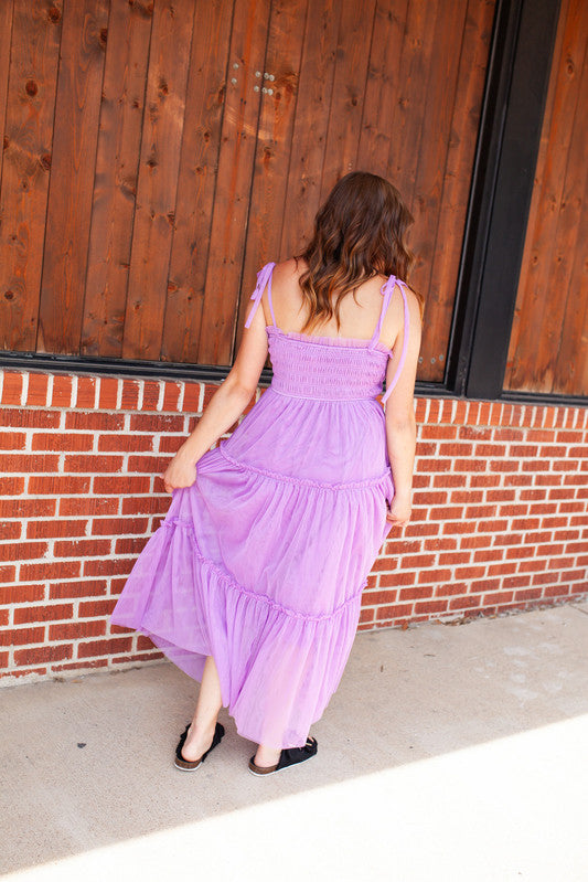 Three Tiered Purple Dress