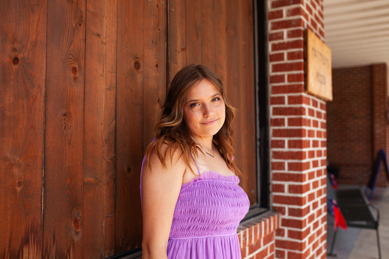 Three Tiered Purple Dress