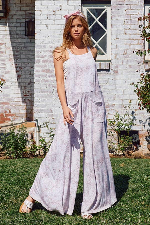 Drawstring Tie Jumpsuit With Pockets